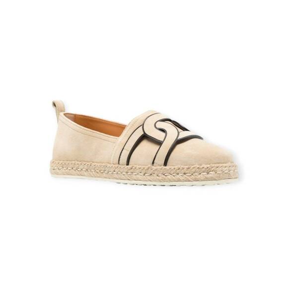 TOD'S Shoes - NEW TOD'S women's chain-link detail espadrilles in beige